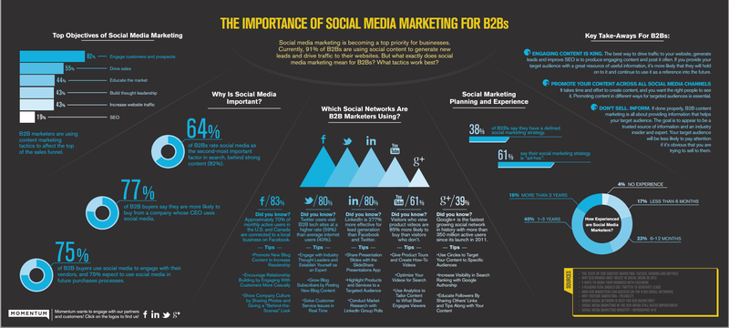 Infographie social media marketing btob