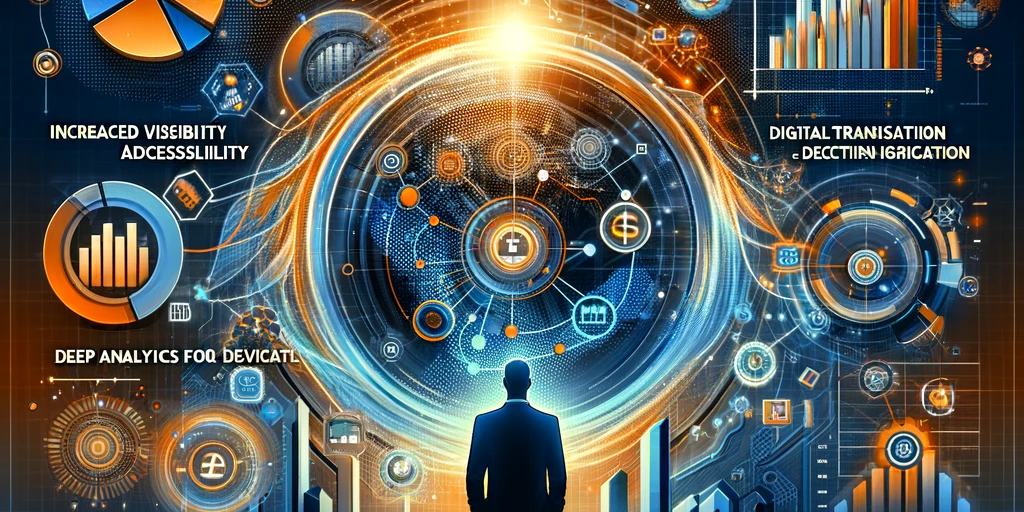 DALL·E 2024-01-17 18.48.09 – Create an abstract conceptual representation of enhancing EBITDA through strategic digital presence for a CEO’s guide. The image should encapsulate el EBITDA